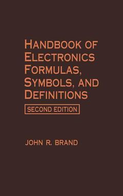 Cover of the book Handbook of Electronics Formulas, Symbols, and Definitions