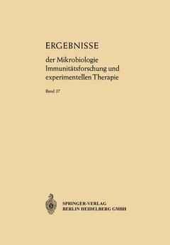 Couverture de l’ouvrage Ergebnisse der Mikrobiologie Immunitätsforschung und Experimentellen Therapie
