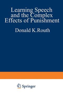 Couverture de l’ouvrage Learning, Speech, and the Complex Effects of Punishment