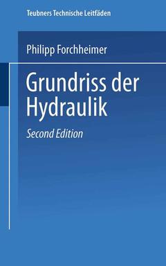 Couverture de l’ouvrage Grundriss der Hydraulik