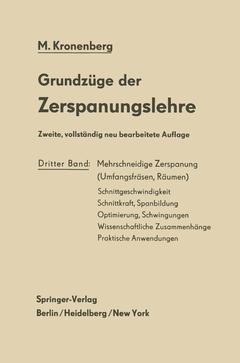 Cover of the book Grundzüge der Zerspanungslehre