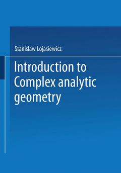Couverture de l’ouvrage Introduction to Complex Analytic Geometry