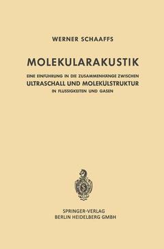 Couverture de l’ouvrage Molekularakustik
