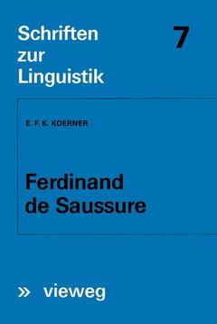 Couverture de l’ouvrage Ferdinand de Saussure
