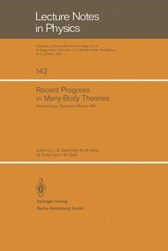 Cover of the book Recent Progress in Many-Body Theories