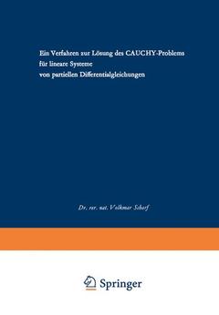 Cover of the book Ein Verfahren zur Lösung des CAUCHY-Problems für lineare Systeme von partiellen Differentialgleichungen