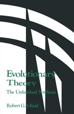Couverture de l’ouvrage Evolutionary Theory: