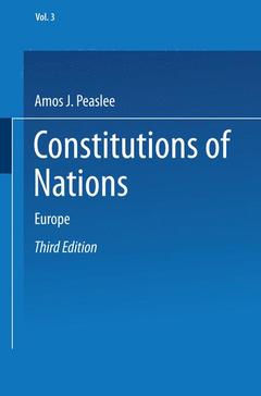Couverture de l’ouvrage Constitutions of Nations
