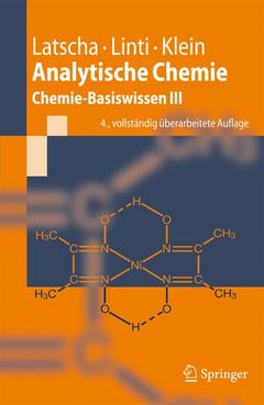Couverture de l’ouvrage Analytische Chemie