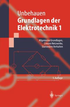 Couverture de l’ouvrage Grundlagen der Elektrotechnik 1