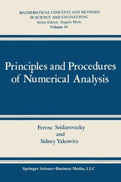 Couverture de l’ouvrage Principles and Procedures of Numerical Analysis