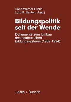 Cover of the book Bildungspolitik seit der Wende