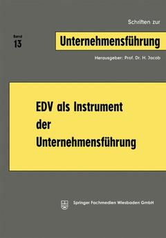 Couverture de l’ouvrage EDV als Instrument der Unternehmensführung