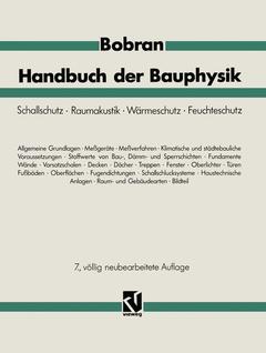 Couverture de l’ouvrage Handbuch der Bauphysik