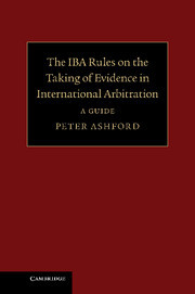 Couverture de l’ouvrage The IBA Rules on the Taking of Evidence in International Arbitration