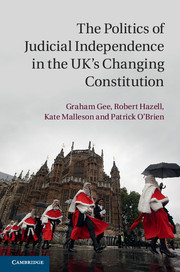 Cover of the book The Politics of Judicial Independence in the UK's Changing Constitution
