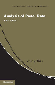 Couverture de l’ouvrage Analysis of Panel Data