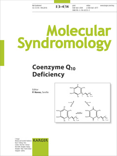 Couverture de l’ouvrage Coenzyme Q10 Deficiency