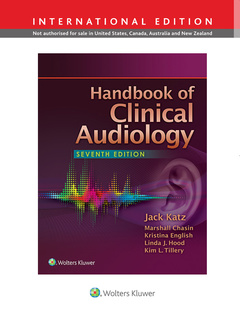 Couverture de l’ouvrage Handbook of Clinical Audiology