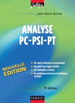 Couverture de l’ouvrage Analyse pc-psi-pt