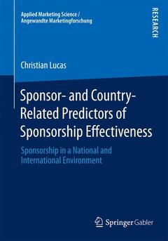 Couverture de l’ouvrage Sponsor- and Country-Related Predictors of Sponsorship Effectiveness