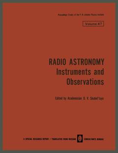 Couverture de l’ouvrage Radio Astronomy