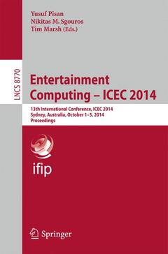 Couverture de l’ouvrage Entertainment Computing - ICEC 2014