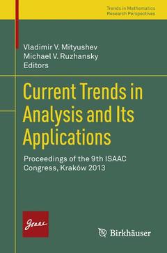 Couverture de l’ouvrage Current Trends in Analysis and Its Applications