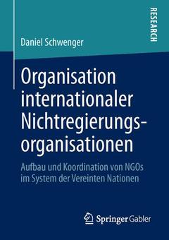 Couverture de l’ouvrage Organisation internationaler Nichtregierungsorganisationen