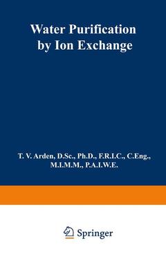 Cover of the book Water Purification by Ion Exchange