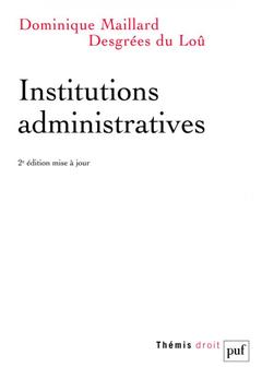 Cover of the book Institutions administratives