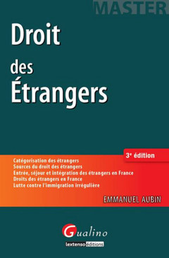 Cover of the book droit des étrangers - 3ème édition