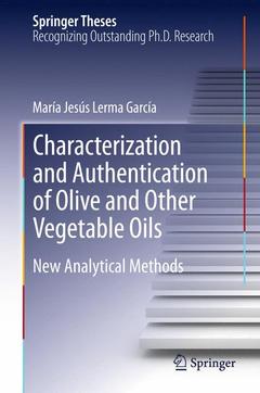 Couverture de l’ouvrage Characterization and Authentication of Olive and Other Vegetable Oils