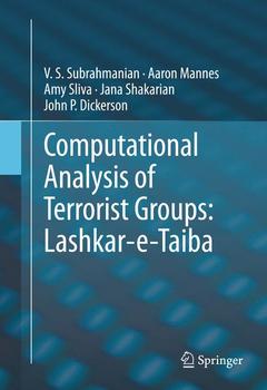 Couverture de l’ouvrage Computational Analysis of Terrorist Groups: Lashkar-e-Taiba
