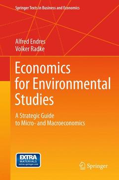 Couverture de l’ouvrage Economics for Environmental Studies