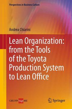 Cover of the book Lean Organization: from the Tools of the Toyota Production System to Lean Office