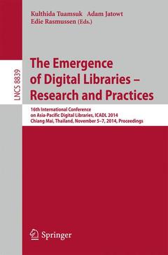 Couverture de l’ouvrage The Emergence of Digital Libraries -- Research and Practices
