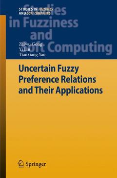 Cover of the book Uncertain Fuzzy Preference Relations and Their Applications