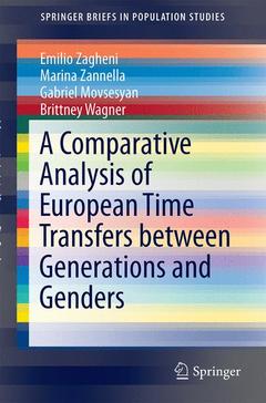 Cover of the book A Comparative Analysis of European Time Transfers between Generations and Genders