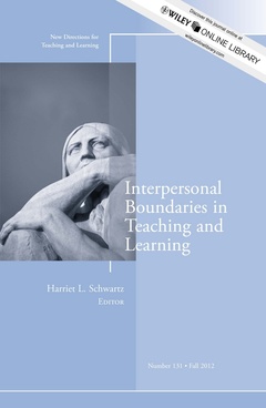 Couverture de l’ouvrage Interpersonal Boundaries in Teaching and Learning