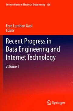 Couverture de l’ouvrage Recent Progress in Data Engineering and Internet Technology