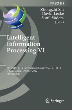 Couverture de l’ouvrage Intelligent Information Processing VI