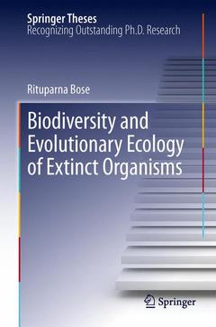 Couverture de l’ouvrage Biodiversity and Evolutionary Ecology of Extinct Organisms