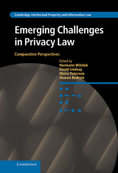 Couverture de l’ouvrage Emerging Challenges in Privacy Law