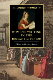 Couverture de l’ouvrage The Cambridge Companion to Women's Writing in the Romantic Period