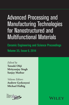 Couverture de l’ouvrage Advanced Processing and Manufacturing Technologies for Nanostructured and Multifunctional Materials, Volume 35, Issue 6