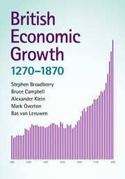 Cover of the book British Economic Growth, 1270–1870
