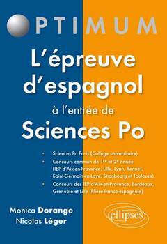 Cover of the book L’épreuve d’espagnol à l’entrée de Sciences Po
