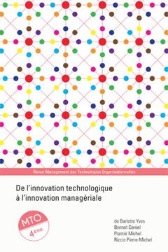 Cover of the book De l'innovation technologique à l'innovation managériale