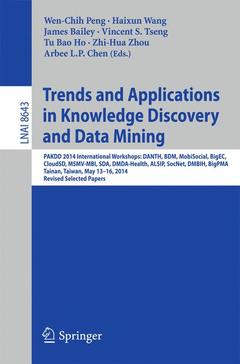 Couverture de l’ouvrage Trends and Applications in Knowledge Discovery and Data Mining